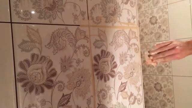 Шаг 1. Затирка швов после укладки плитки в ванной. смотреть онлайн