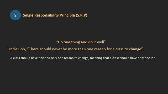 2- Single Responsibility Principle (SRP) смотреть онлайн