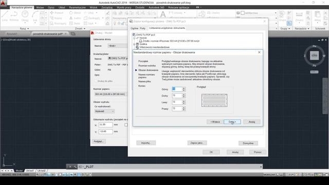 AUTOCAD - drukowanie rysunków do pliku PDF (część 2 - niestandardowe formaty) смотреть онлайн