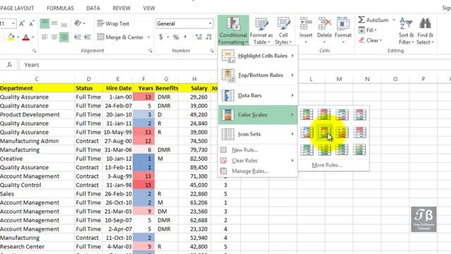 Excel Conditional Formatting Excel 2013 Beginners Tutorial смотреть онлайн