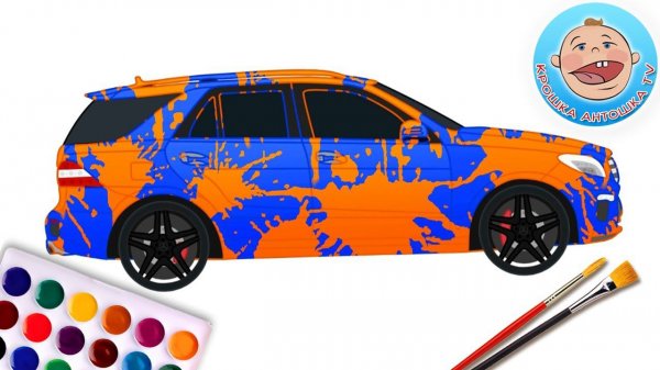 Полицейская машина. Мультики про машинки. Раскраска Полицейская погоня.