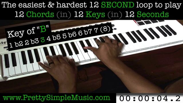 AMAZING PIANO 12 Chords in 12 Keys in 12 SECONDS!!! смотреть онлайн