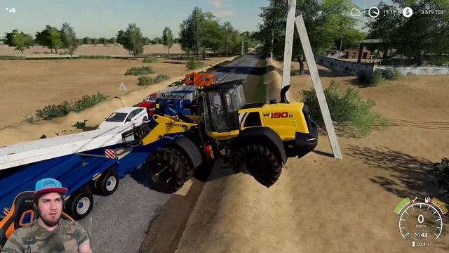 НАЧАЛ СТРОИТЬ МОСТ ЧЕРЕЗ РЕКУ - Farming Simulator 19 смотреть онлайн