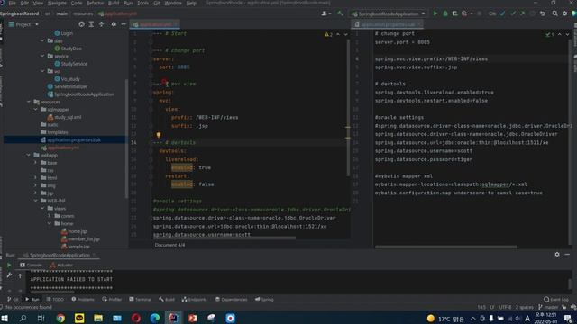 [Spring Boot + Mybatis + Jsp] #12 YAML파일설정 | application.properties - application.yml 환경설정파일 변환 смотреть онлайн