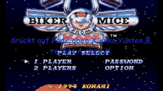 SNES Biker Mice from Mars Cheat Unknown смотреть онлайн