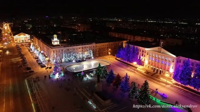 Курган, площадь Ленина, Новый Год. смотреть онлайн