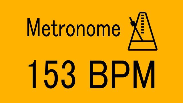 153 BPM METRONOME FOR TRAINING MUSICAL INSTRUMENT / 楽器練習用 メトロノーム / practice смотреть онлайн