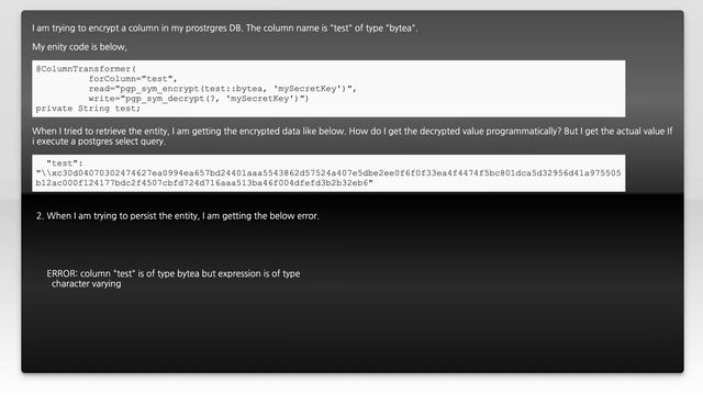 How to encrypt a column in Postgres using Hibernate @ColumnTransformer смотреть онлайн