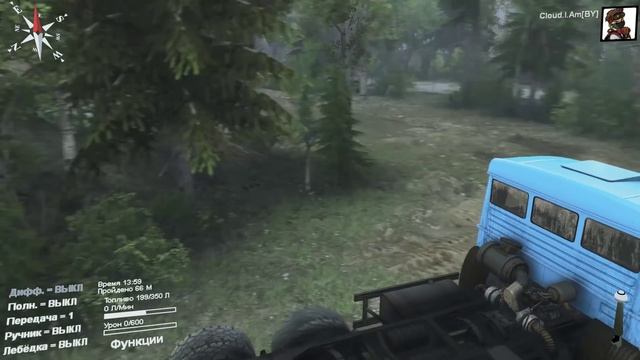 Карта "Новый полигон" + Урал-Экскаватор | Неофициальные карты для SpinTires 2014 (60 fps) смотреть онлайн