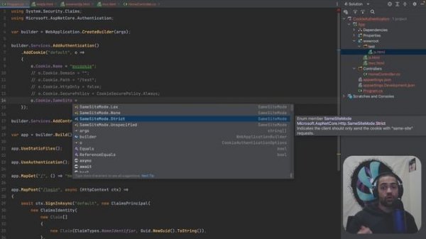 ASP.NET Core Cookie Authentication (.NET 7 Minimal Apis C#)