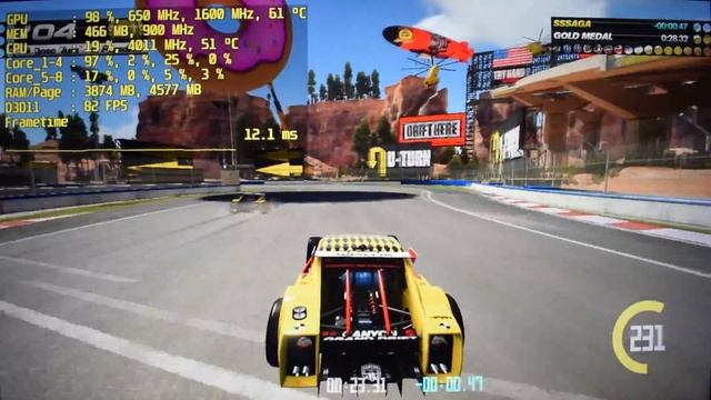 TrackMania Turbo on GeForce 9600 GT 512 MB - 720p Test смотреть онлайн