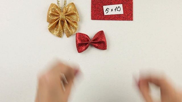 Новогодние игрушки | Бантик из глиттерного фоамирана | DIY christmas ornaments смотреть онлайн