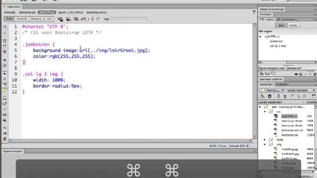 Responsive pagina met Bootstrap 5: de achtergond van de header (jumbotron)