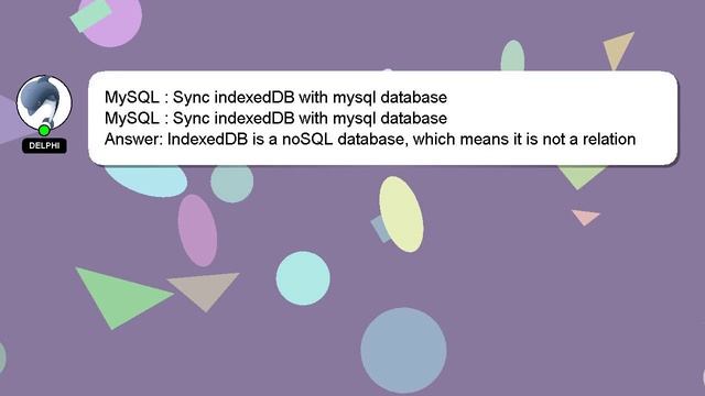 MySQL : Sync indexedDB with mysql database смотреть онлайн