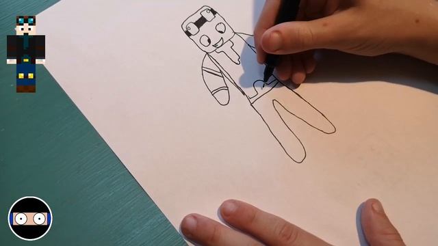 How to Draw a fun DanTDM MINECRAFT SKIN - Step by step смотреть онлайн