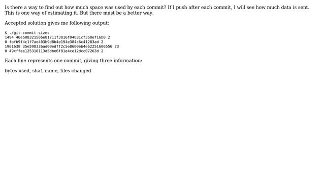 Getting commit sizes in Git? смотреть онлайн
