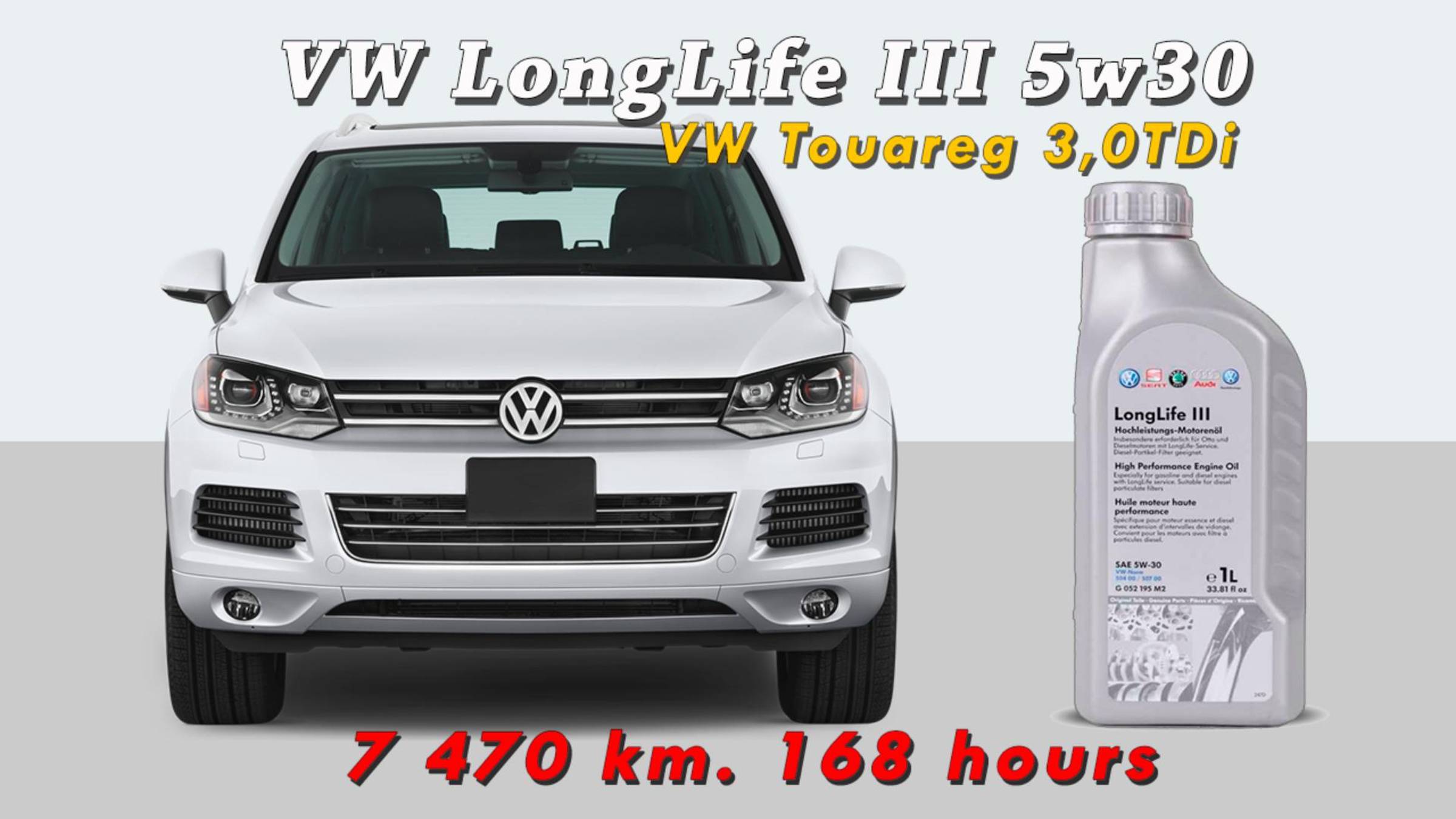 VW LongLife III 5w30 (отработка из VW Touareg 3,0D 7 470 км., 168 моточасов). смотреть онлайн