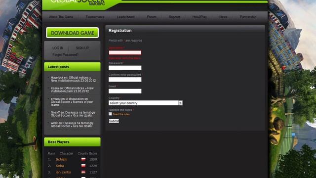 Global Soccer - User account смотреть онлайн
