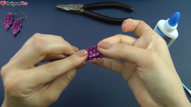 DIY: Origami Earrings Leaves (Origami Jewelry) Instructions смотреть онлайн