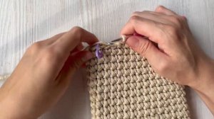 Сумка крючком через плечо для телефона