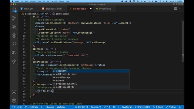Broadcast Channel API for JS Messaging смотреть онлайн