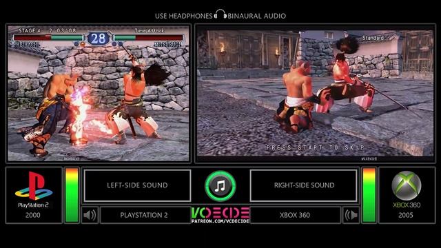 SoulCalibur II (PlayStation 2 vs Xbox 360) Side by Side Comparison смотреть онлайн