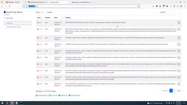 Laravel Logger | Laravel Logging Tutorial | Laravel Log File Viewer | rap2hpoutre/laravel-log-viewe смотреть онлайн