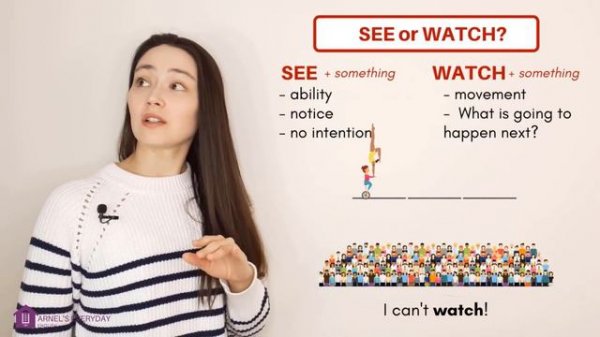 Confusing English Verbs - SEE | LOOK (AT) | WATCH