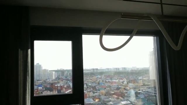 Шторы лофт - чёрная фурнитура, ткань рассеивающая - Screen black смотреть онлайн