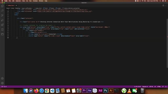 Checking Internet Connection With Toast Notifications Using Bootstrap 4 & JavaScript смотреть онлайн