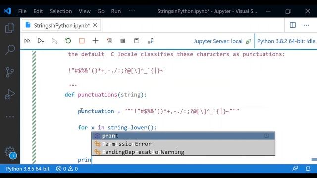 String Problem Solved Using Python And Jupyter Notebook смотреть онлайн