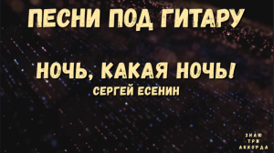 Ночь, какая ночь! Песни под гитару.