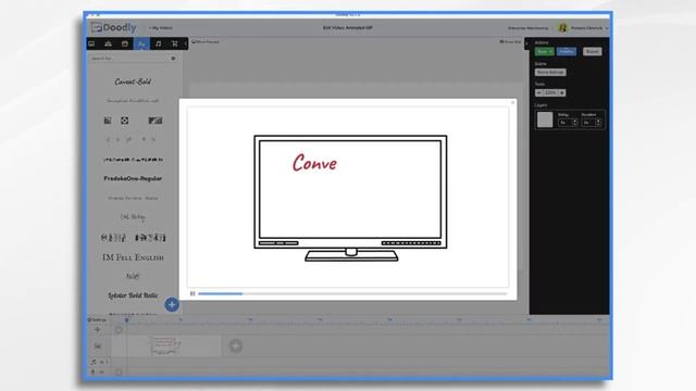 Как создавать видео и конвертировать их в GIF файлы в Doodly? смотреть онлайн