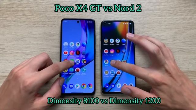 Poco X4 GT vs OnePlus Nord 2 speed test of Dimensity 8100 vs Dimensity 1200. 2 best mid range phone смотреть онлайн