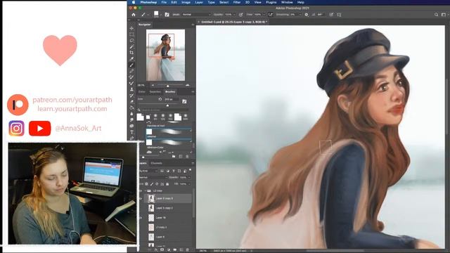 Digital Painting in Photoshop + Huion 16 2021 | Chill, Draw, Chat, Music смотреть онлайн