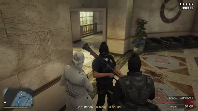 Как пройти ограбление в GTA Online если один из партнеров заснул смотреть онлайн