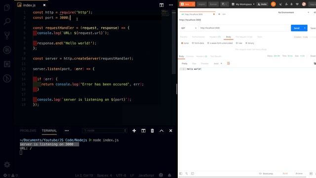 Node.js #4: Делаем простейший HTTP сервер смотреть онлайн