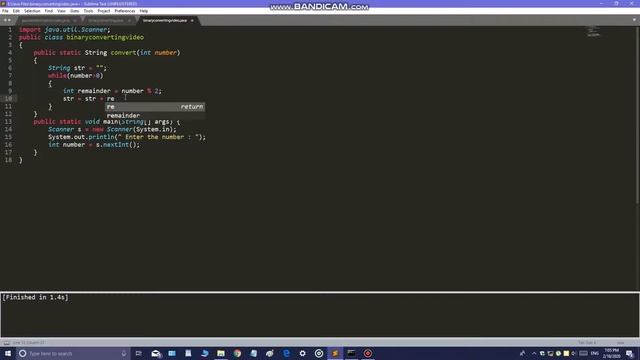 Convert any positive Integer to its Binary | Binary Converting | Java | Program смотреть онлайн