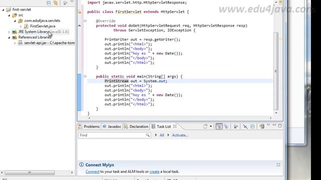 Java Web 2 Primer Servlet, estructura de un sitio web según estándar J2EE Video tutorial. смотреть онлайн