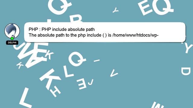 PHP : PHP include absolute path смотреть онлайн