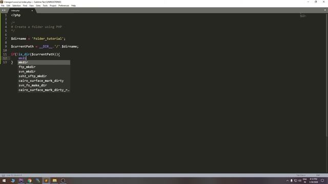PHP - Create a new folder using simple php function смотреть онлайн