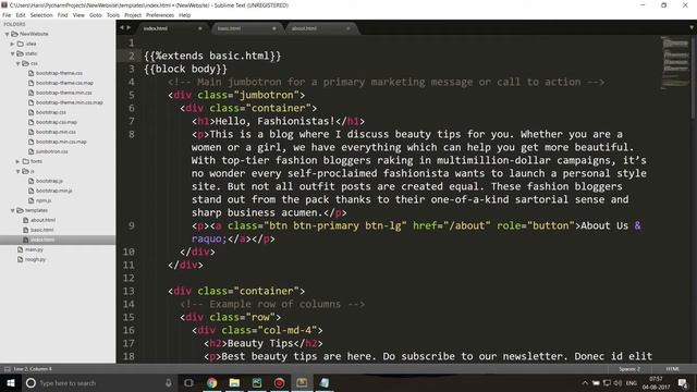 [2021] Website Using Flask Python and Bootstrap In One Video From Basics смотреть онлайн