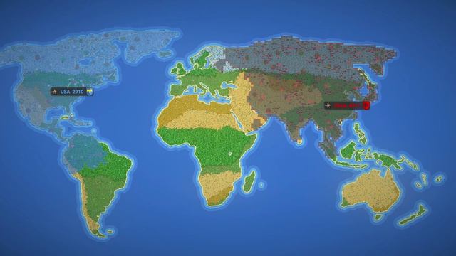 WorldBox | USA VS China | For WORLD CONQUEST  | +3000 YEARS