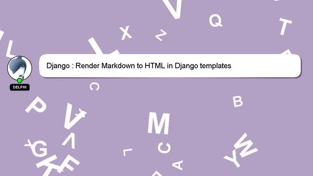 Django : Render Markdown to HTML in Django templates смотреть онлайн