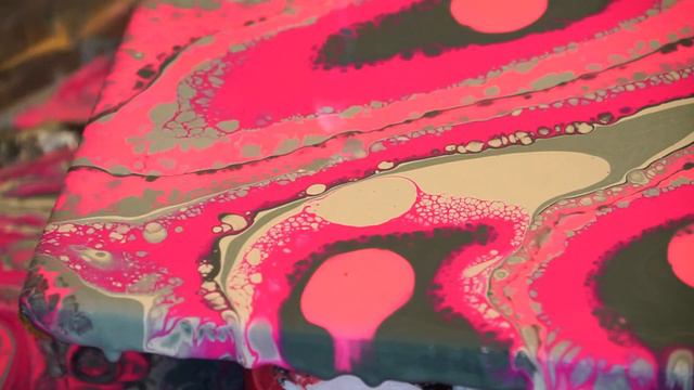 Туман в сосновом бору. Fluid art. Acrylic pouring. смотреть онлайн