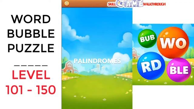 Word Bubble Puzzle Level 101 - 150 Walkthrough | SkillGameWalkthrough смотреть онлайн