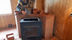 печь камин+ отопительный щиток.