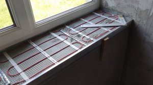 Электрический теплый пол на подоконник одним кабелем с полом