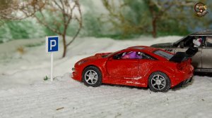 Мультик про Машинки - Маша и Медвежонок Панка зимой на своих машинах. МанкиМульт