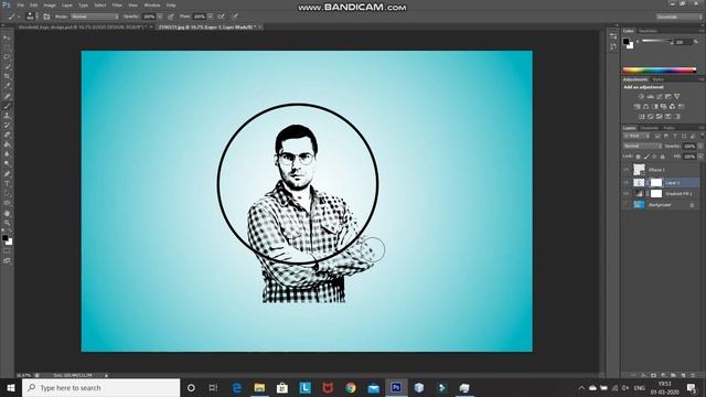 THRESHOLD LOGO DESIGN FROM PORTRAIT IN PHOTOSHOP | LOGO TUTORIAL | PHOTOSHOP TUTORIAL смотреть онлайн